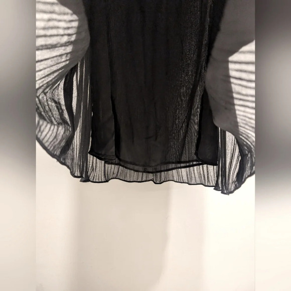 Black Pleated Sleeveless Dress Size Small - Picture 4 of 6